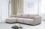 4-Sitzer Ecksofa Tauer Creme - Ecke davorstehend links