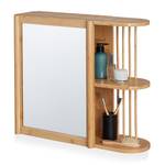 Étagère de salle de bain avec miroir Marron - Bambou - Verre - 62 x 53 x 20 cm