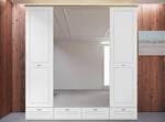 Kleiderschrank Lend Weiß - Holzwerkstoff - 203 x 205 x 55 cm