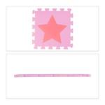 45 x Puzzlematte Sterne rosa-pink Hellrosa - Pink