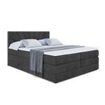 Boxspringbett MILTIO KING Schwarz - Breite: 180 cm