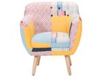 Fauteuil MELBY Bleu - Multicolore - Chêne clair - Rouge - Jaune