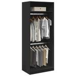 Kleiderschrank 298537-6 Schwarz - Breite: 80 cm