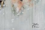 Acrylbild handgemalt Splash of Roses Grau - Massivholz - Textil - 90 x 60 x 4 cm