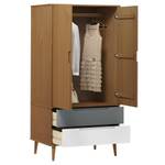 Kleiderschrank V679 Braun - Massivholz - 55 x 175 x 90 cm