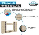 Wohnwand RODAY XL mit LED Eiche Sonoma Dekor