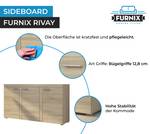 FURNIX Sideboard RIVAY 3F Sonoma Eiche Hell Dekor - Eiche Sonoma Dekor