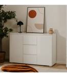 Sideboard Pretoria Weiß - Holzwerkstoff - 40 x 81 x 120 cm