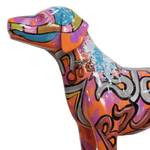 Statue chien labrador orange L76 cm Porcelaine - 76 x 51 x 24 cm