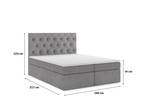 Boxspringbett MH85 160 cm Grau BLANO