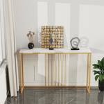 Table Console Invictus Imitation marbre blanc - Profondeur : 120 cm