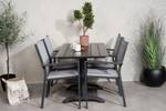 Gartenset Denver Schwarz - Metall - 120 x 70 x 72 cm