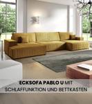 Ecksofa PABLO U Gelb