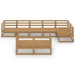 Garten-Lounge-Set (8-teilig) 3009803-1 Braun - Massivholz - Holzart/Dekor - 70 x 67 x 70 cm