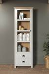 Vitrine Landside Gris - En partie en bois massif - 65 x 201 x 41 cm