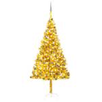 Sapin de noël artificiel Doré - Gris - Blanc - 120 x 210 x 120 cm