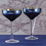 Galaxy Champagner Untertassen 2er Set Glas - 12 x 18 x 12 cm