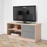 Meuble TV Panama 2 tiroirs Marron - Bois manufacturé - 100 x 50 x 40 cm