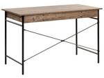 Bureau CASCO Noir - Marron - Gris - Bois manufacturé - 120 x 76 x 60 cm