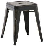 Tabouret bas Armin Noir - Métal - 40 x 46 x 40 cm