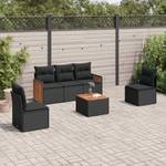 Gartensitzgruppe K1833(6-tlg) Schwarz - Massivholz - 69 x 62 x 55 cm