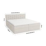 Boxspringbett Doppelbett Merano Beige - Breite: 200 cm