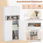 Bücherschrank ON32812ITDE Weiß - Holzwerkstoff - 30 x 112 x 54 cm