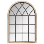 Dekospiegel JOE, Fenster-Optik Beige - Glas - 2 x 97 x 67 cm