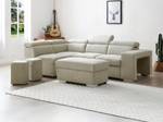 Schlafsofa MELICENA Beige - Textil - 224 x 81 x 263 cm