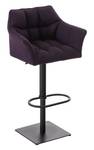 Tabouret de bar Damaso Lot de 2 Mauve - Noir