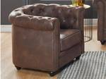 Sessel CHESTERFIELD 2er-Set Braun - Textil - 78 x 72 x 82 cm