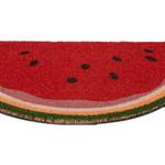 Halbrunde Fußmatte Wassermelone Schwarz - Rot - Gelb - Naturfaser - Kunststoff - 60 x 2 x 40 cm