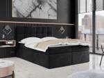 Boxspringbett mit Topper ARTENO Schwarz - Breite: 140 cm - H3