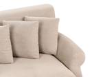 2-Sitzer Sofa EIKE Beige - Eiche Dunkel - Textil