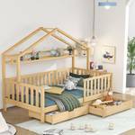 Hausbett JIE AGD50 Braun - Holzwerkstoff - Massivholz - 96 x 166 x 207 cm