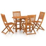 Garten-Essgruppe (5-teilig) 3086969 Braun - Massivholz - Holzart/Dekor - 70 x 74 x 120 cm