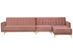 Modulsofa ABERDEEN Gold - Pink - Breite: 347 cm