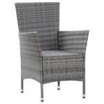 Garten-Essgruppe (9-teilig) 3001857-1 Grau - Kunststoff - Polyrattan - 90 x 75 x 190 cm