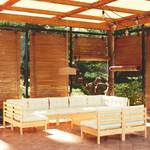 Salon de jardin Blanc - Bois massif - 64 x 29 x 64 cm