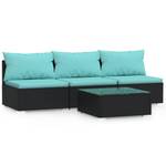 Garten-Lounge-Set (4-teilig) 3013629-2 Schwarz - Blau - Hellblau