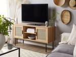 Meuble TV PASCO Noir - Marron - Bois manufacturé - 120 x 63 x 39 cm