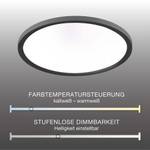 LED Panel Deckenlampe schwarz Schwarz - Metall - 40 x 5 x 40 cm