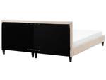 Doppelbett FITOU Beige - Eiche Dunkel - Breite: 190 cm