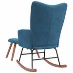 chaise à bascule avec tabouret 3011660-2 Bleu