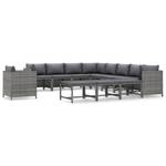 Garten-Lounge-Set (12-teilig) 3009676-4 Anthrazit - Grau