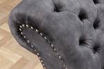 Recamiere CHESTERFIELD Grau - Textil - 170 x 79 x 61 cm