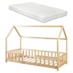 Kinderbett Sisimiut + Matratze Beige - 206 x 140 x 96 cm