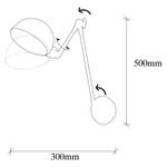 Wandleuchte Metall - 3 x 27 x 6 cm