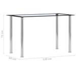 Esstisch 281851 Schwarz - Glas - Metall - 60 x 75 x 120 cm