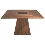 Quadratischer Esstisch aus Nussbaumholz Schwarz - Braun - Holzart/Dekor - Holz teilmassiv - 150 x 79 x 150 cm